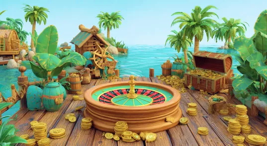 Roulette exotique Winoui Casino, mer, palmiers