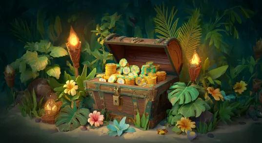 Coffre trésor jungle Winoui Casino