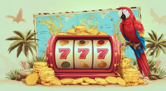 Slot 777 Winoui Casino, perroquet, carte
